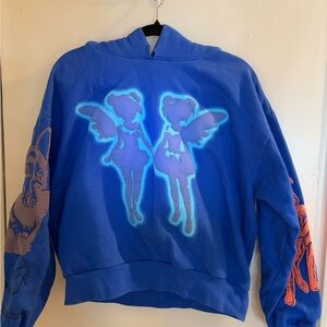 Drake Blue Hoodie For All The Dogs/Big As The What Tour Merch size S